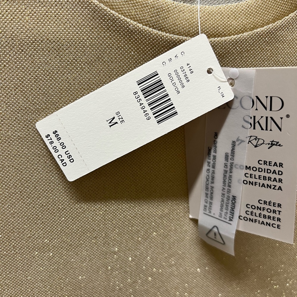 Anthropologie Second Skin gold mesh bodysuit - Picture 5 of 8